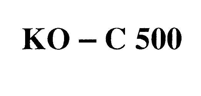 Mẫu nhãn hiệu KO - C 500