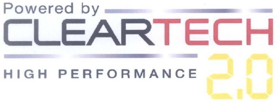 Mẫu nhãn hiệu Powered by CLEARTECH HIGH PERFORMANCE 2.0