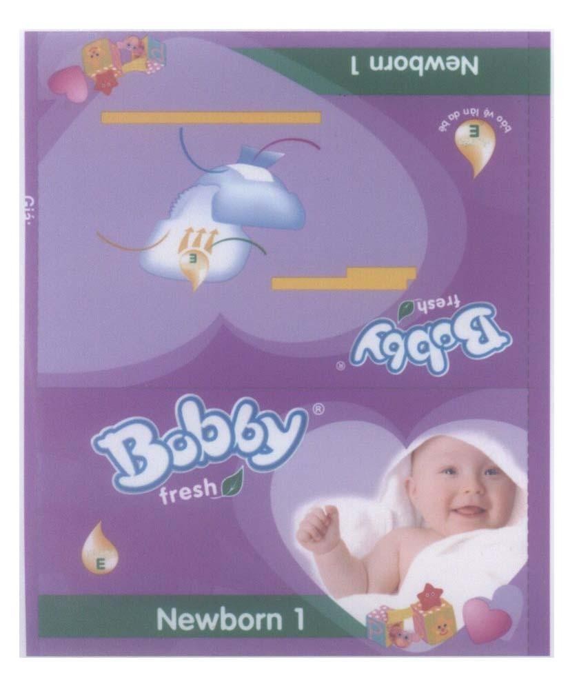 Mẫu nhãn hiệu Bobby fresh Newborn 1 E