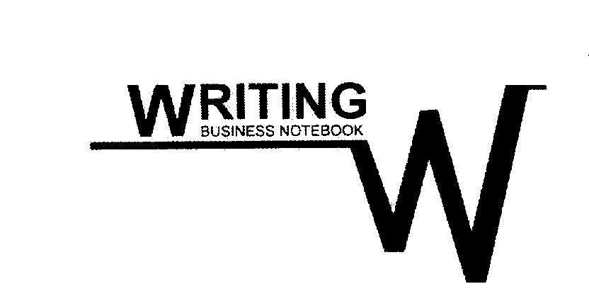 Mẫu nhãn hiệu W WRITING BUSINESS NOTEBOOK