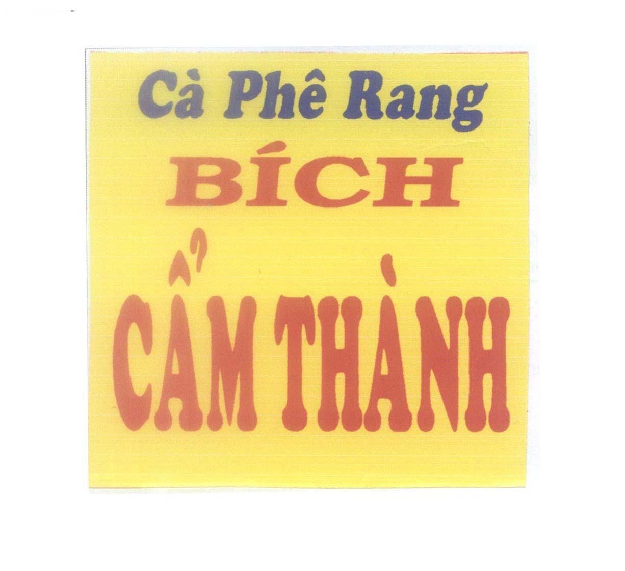 Mẫu nhãn hiệu Bích Cẩm Thành Cà Phê Rang
