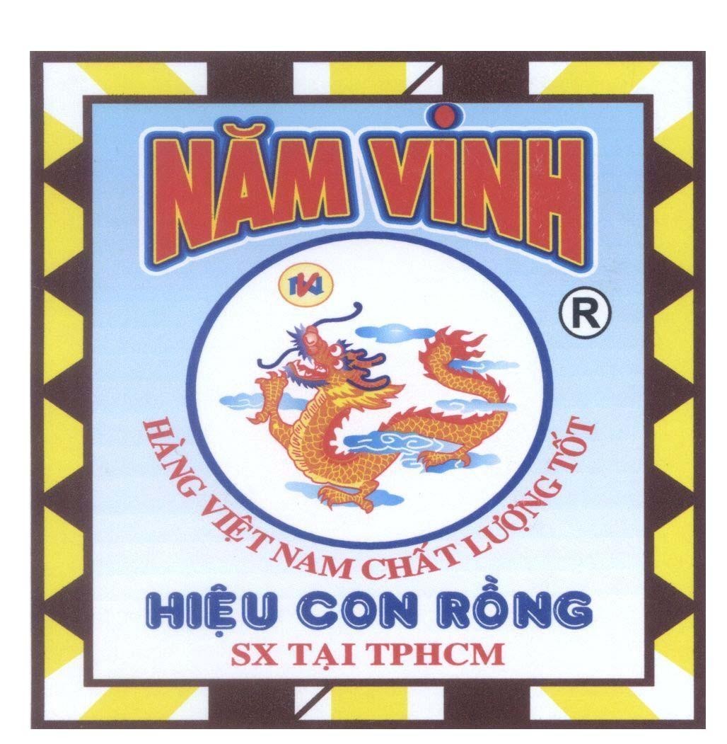 Mẫu nhãn hiệu NĂM VINH Hiệu Con Rồng SX Tại TPHCM Hàng Việt Nam Chất Lượng Tốt