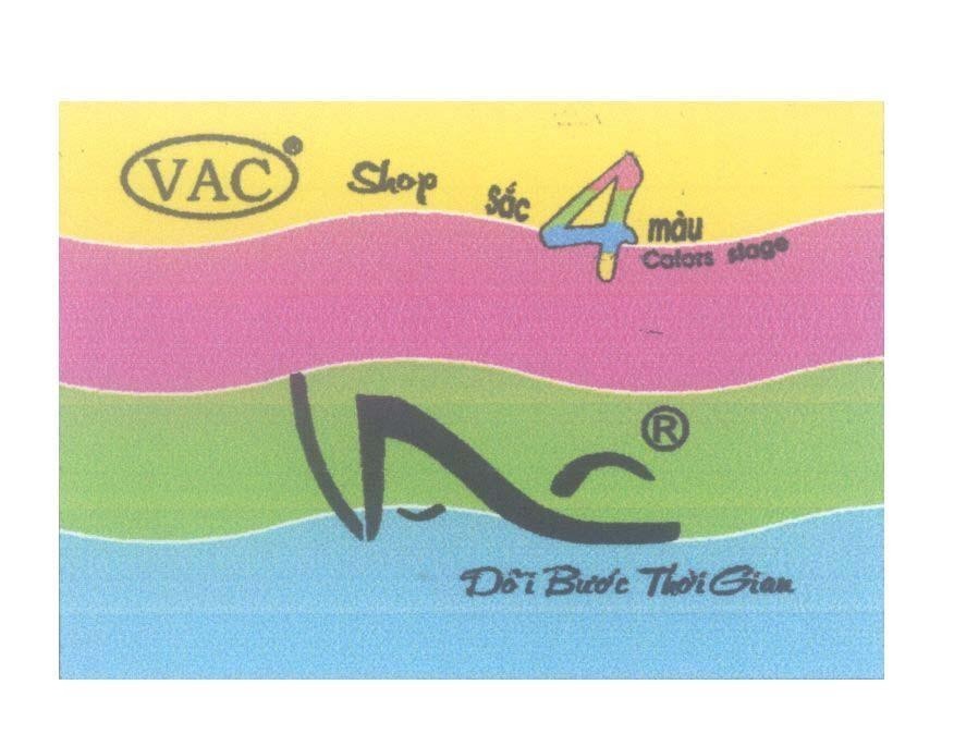 Mẫu nhãn hiệu VAC Shop Sắc 4 màu Colors stage Dõi Bước Thời Gian
