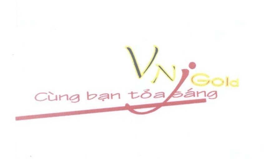 Mẫu nhãn hiệu VNJ Gold Cùng bạn toả sáng