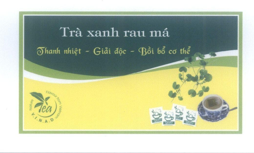 Mẫu nhãn hiệu V.I.N.A.D VINAD Tea Trà xanh rau má Thanh nhiệt - Giải độc - Bồi bổ cơ thể Nature Flavour from Vietnam