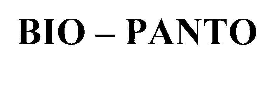 Mẫu nhãn hiệu BIO - PANTO