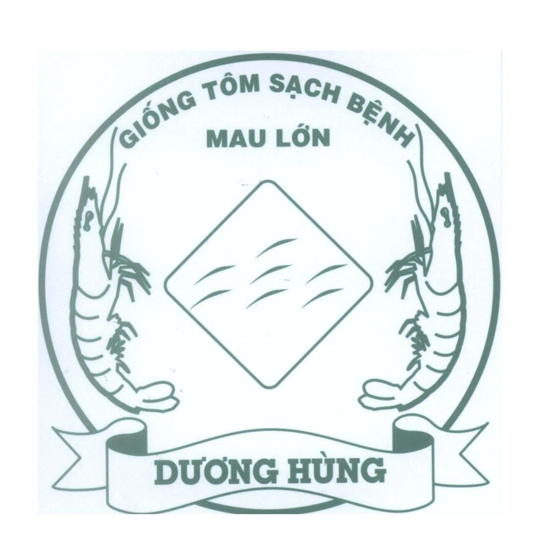 Mẫu nhãn hiệu Dương Hùng Giống tôm sạch bệnh mau lớn