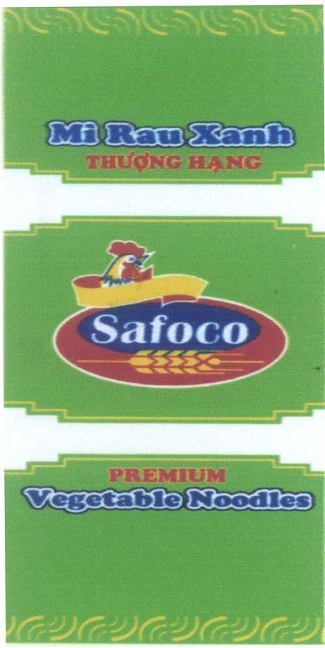 Mẫu nhãn hiệu Safoco Mì Rau Xanh Thượng Hạng PREMIUM Vegetable Noodles