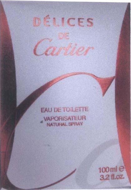 Mẫu nhãn hiệu C DELICES DE Cartier EAU DE TOILETTE VAPORISATEUR NATURAL SPRAY 100ml e 3.2fl.oz