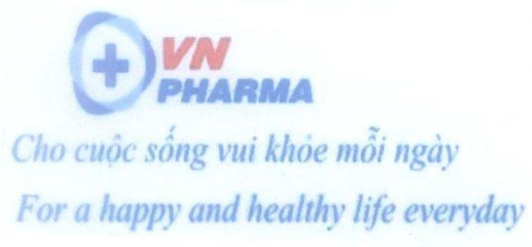 Mẫu nhãn hiệu VN PHARMA Cho cuộc sống vui khỏe mỗi ngày For a happy and healthy life everyday