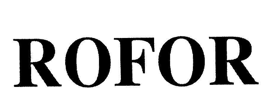 Mẫu nhãn hiệu ROFOR