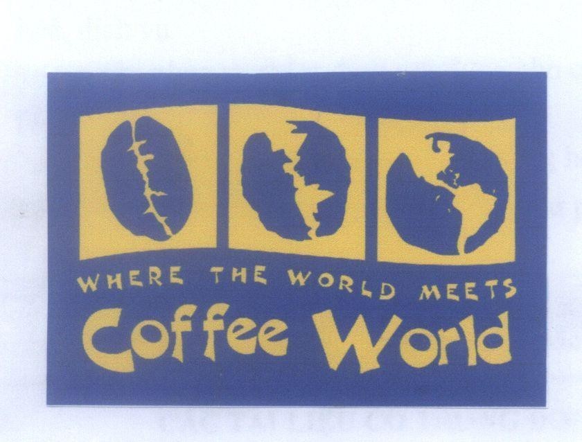 Mẫu nhãn hiệu WHERE THE WORLD MEETS Coffee World