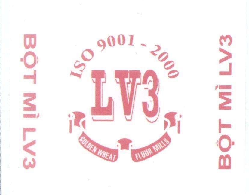 Mẫu nhãn hiệu LV3 Bột Mì LV3 GOLDEN WHEAT FLOUR MILLS ISO 9001 - 2000