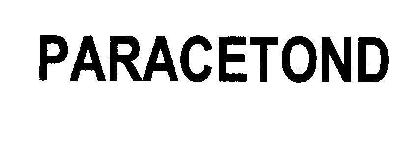 Mẫu nhãn hiệu PARACETOND