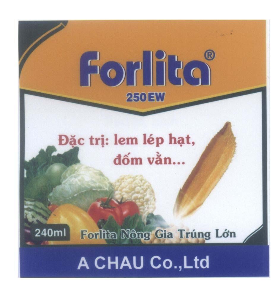 Mẫu nhãn hiệu Forlita 250EW Đặc trị: lem lép hạt, đốm vằn Forlita Nông Gia Trúng Lớn A CHAU Co., Ltd