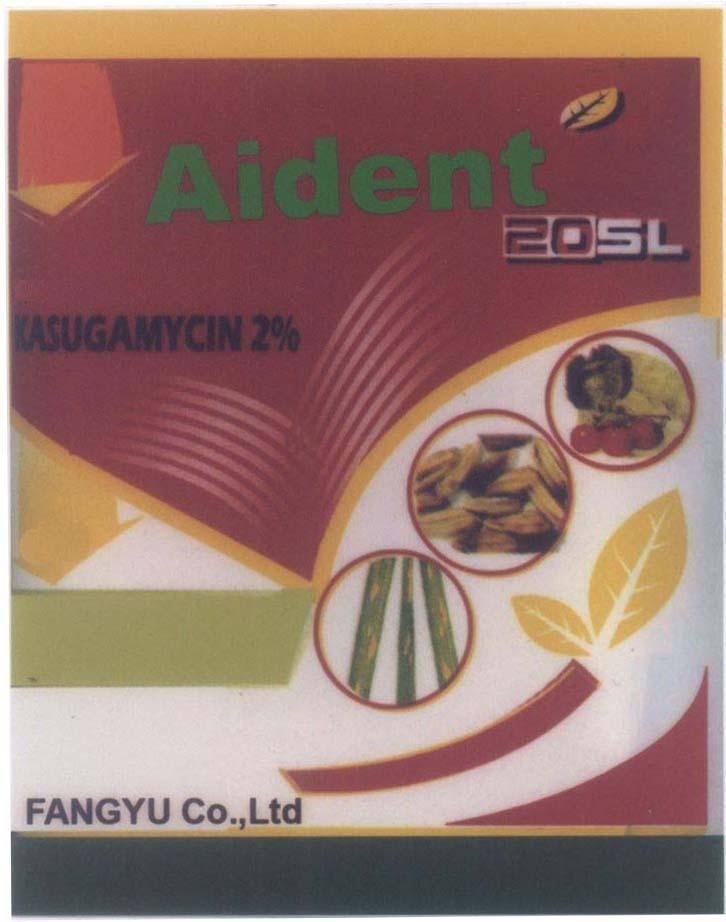 Mẫu nhãn hiệu Aident 20SL KASUGAMYCIN 2% FANGYU Co., Ltd