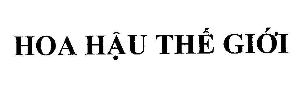 Mẫu nhãn hiệu Hoa Hậu Thế Giới