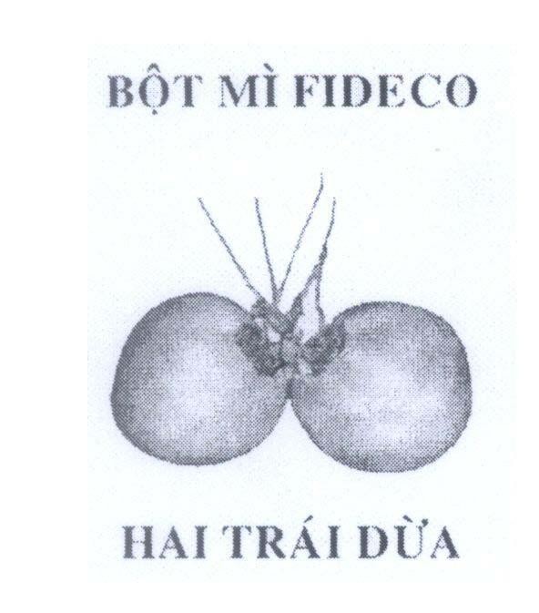 Mẫu nhãn hiệu Bột Mì FIDECO Hai Trái Dừa