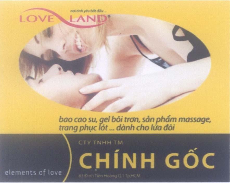 Mẫu nhãn hiệu LOVE LAND bao cao su, gel bôi trơn, sản phẩm massage trang phục lót... dành cho lứa đôi elemets of love Chính Gốc