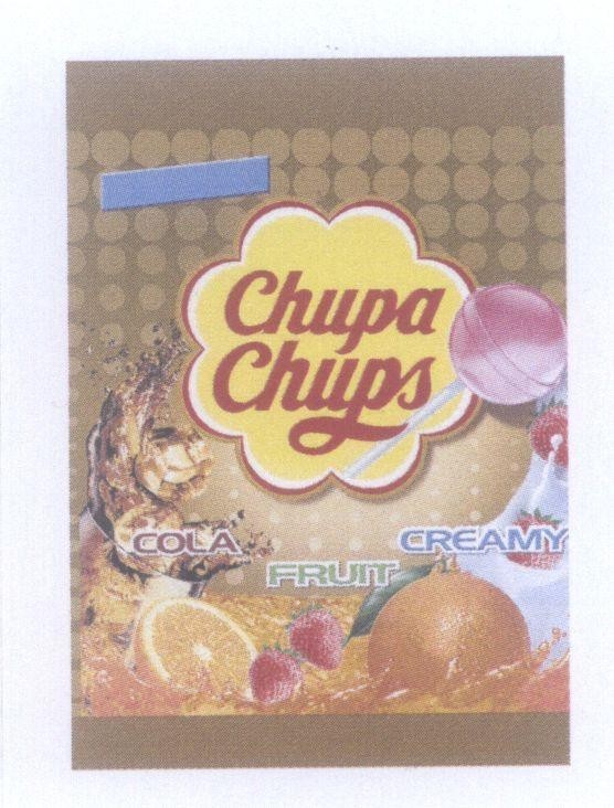 Mẫu nhãn hiệu Chupa Chups COLA FRUIT CREAMY