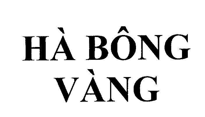 Mẫu nhãn hiệu Hà Bông Vàng