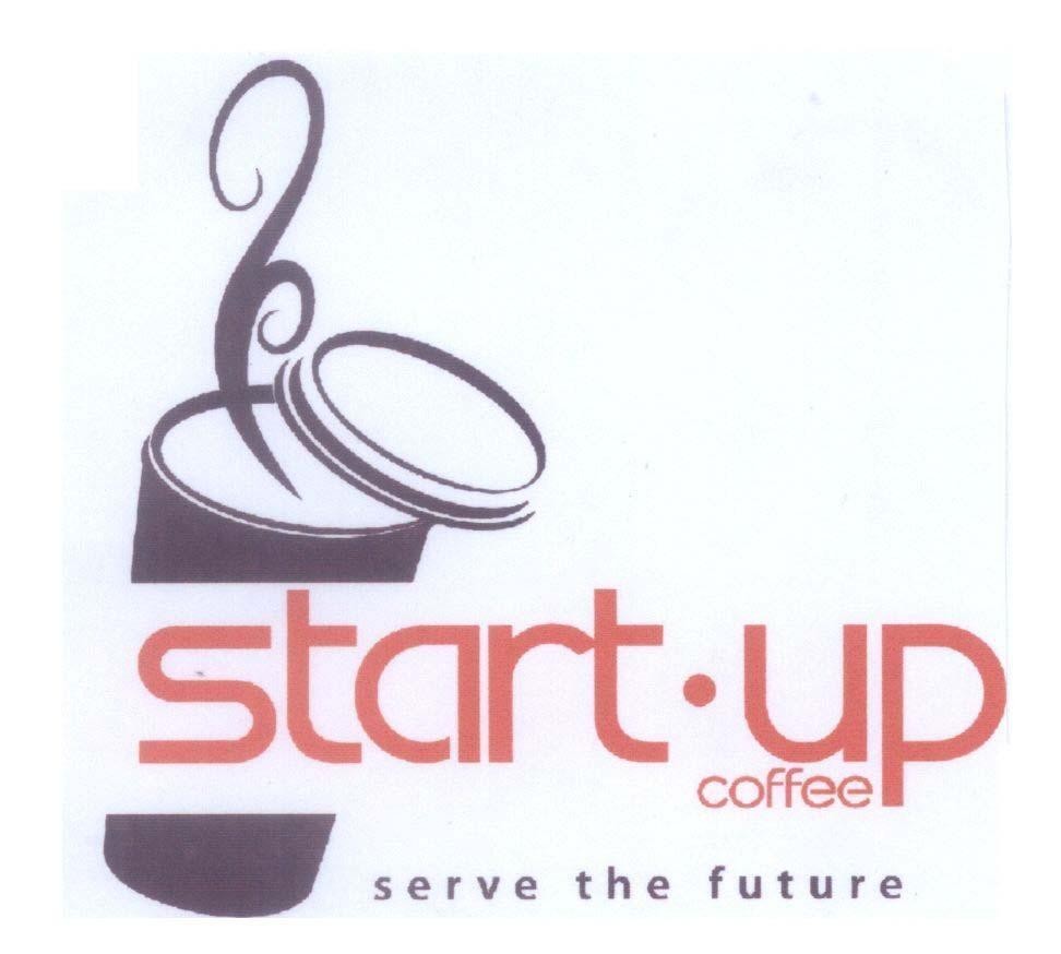 Mẫu nhãn hiệu start. up coffee serve the future