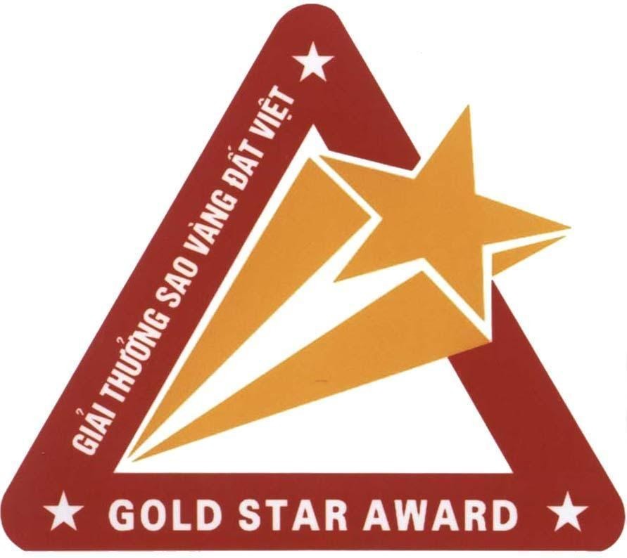Mẫu nhãn hiệu GOLD STAR AWARD Giải Thưởng Sao Vàng Đất Việt