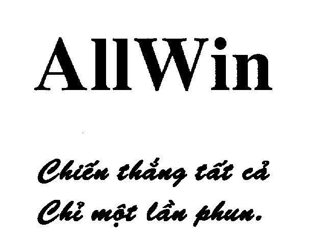 Mẫu nhãn hiệu AllWin Chiến thắng tất cả Chỉ một lần phun.