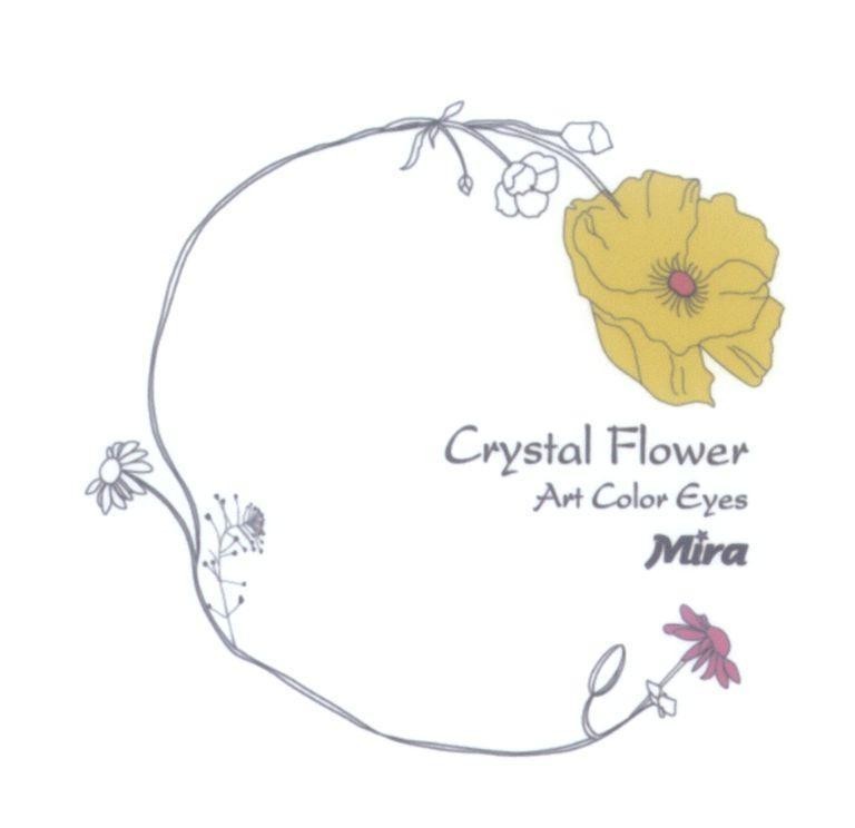 Mẫu nhãn hiệu Crystal Flower Art Color Eyes Mira