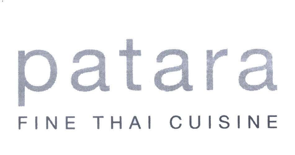 Mẫu nhãn hiệu patara FINE THAI CUISINE
