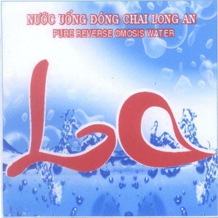Mẫu nhãn hiệu LA Nước Uống Đóng Chai Long An