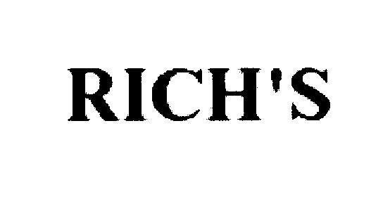 Mẫu nhãn hiệu RICH'S