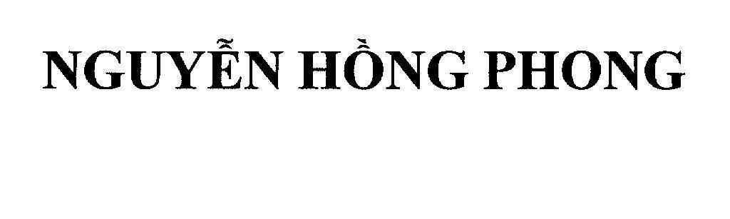 Mẫu nhãn hiệu Nguyễn Hồng Phong