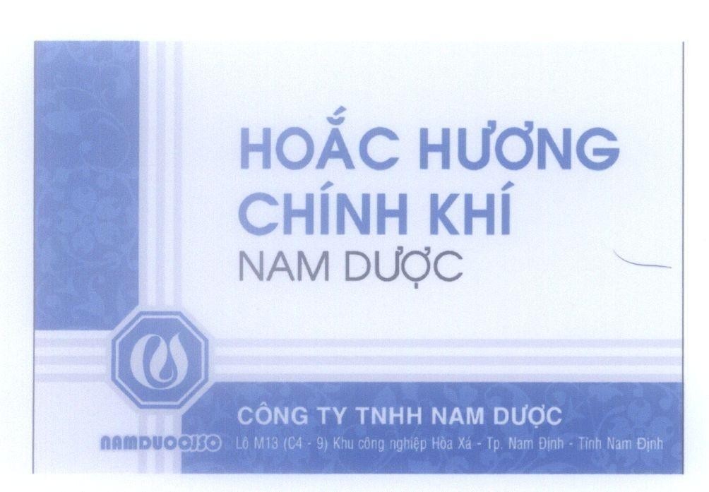Mẫu nhãn hiệu Hoắc Hương Chính Khí Nam Dược NAMDUOCJSC Công Ty TNHH Nam Dược