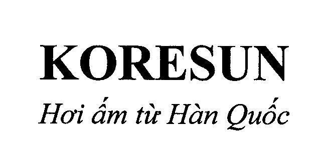 Mẫu nhãn hiệu KORESUN Hơi ấm từ Hàn Quốc