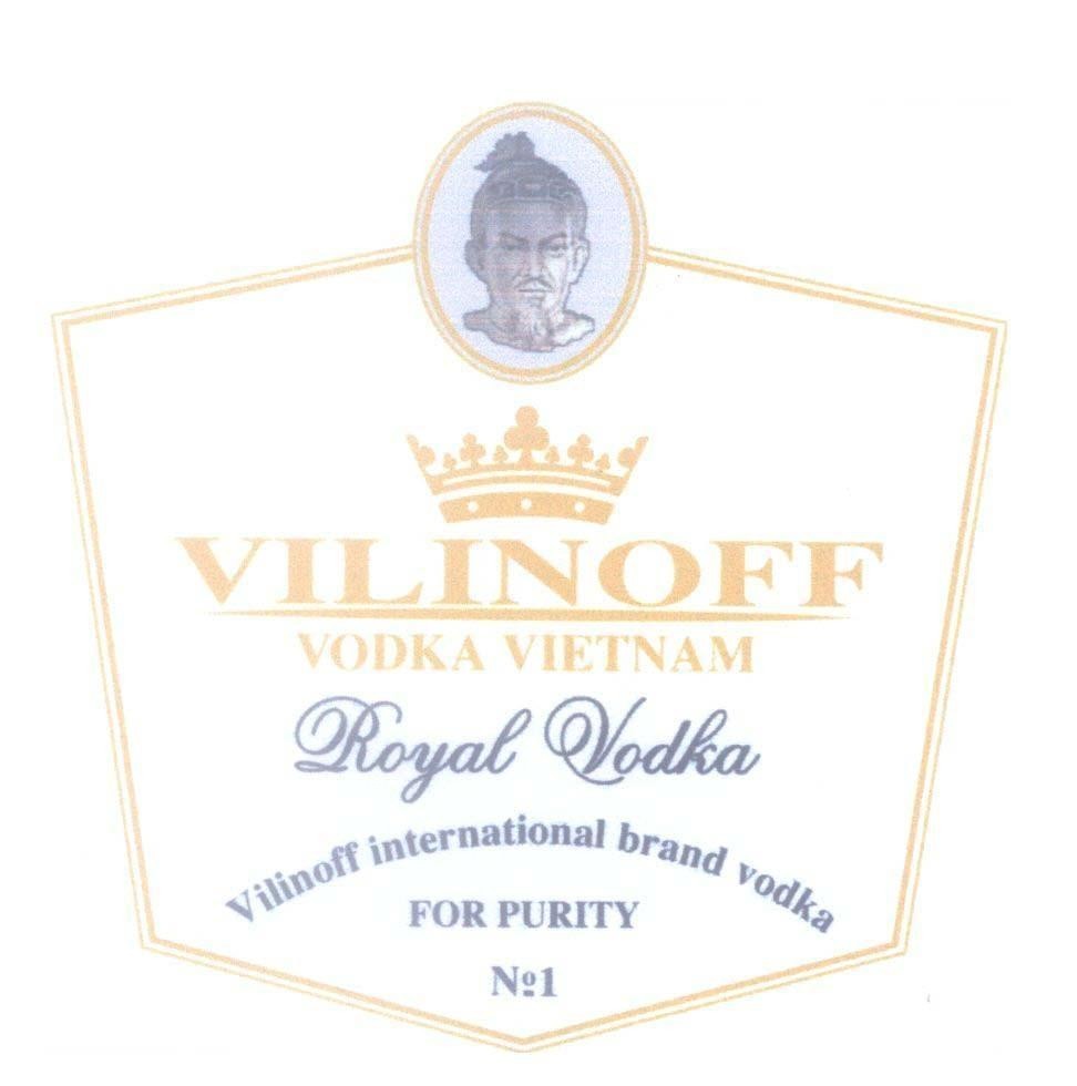 Mẫu nhãn hiệu VILINOFF VODKA VIETNAM Royal Vodka Vilinoff international brand vodka FOR PURITY