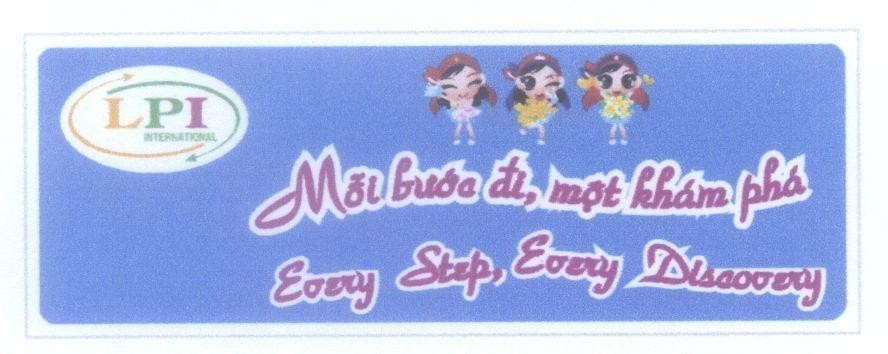 Mẫu nhãn hiệu LPI INTERNATIONAL Mỗi bước đi, một khám phá Every Discovery