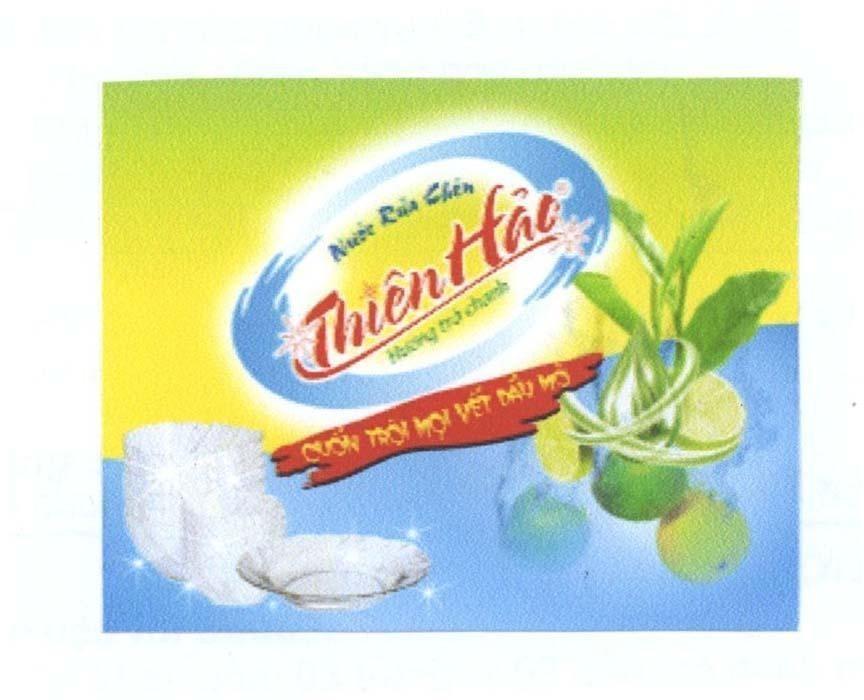Mẫu nhãn hiệu Thiên Hảo Nước rửa chén hương trà chanh cuốn trôi mọi vết dầu mỡ
