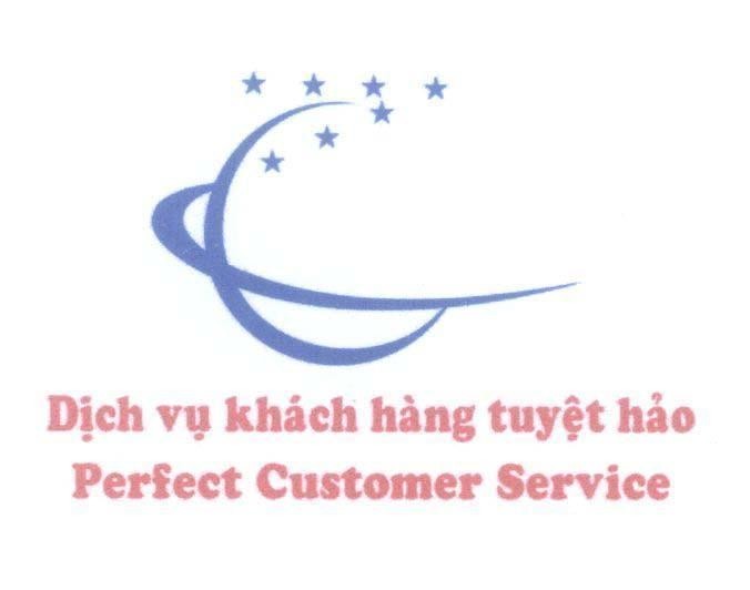 Mẫu nhãn hiệu Dịch vụ khách hàng tuyệt hảo Perfect Customer Service