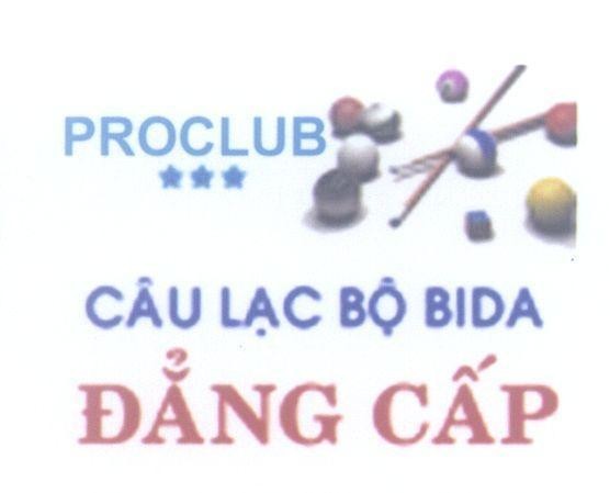 Mẫu nhãn hiệu PROCLUB Câu Lạc Bộ BIDA Đẳng Cấp