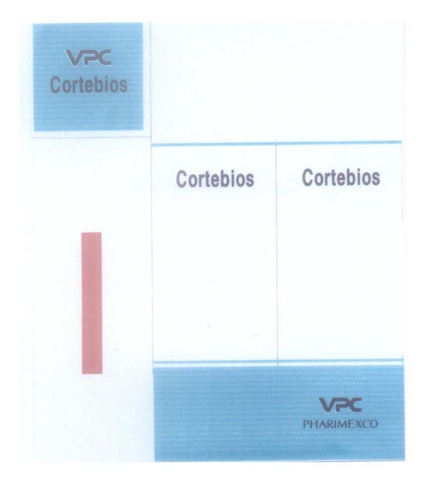 Mẫu nhãn hiệu VPC Cortebios PHARIMEXCO