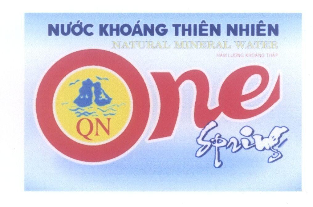 Mẫu nhãn hiệu One Spring QN Nước Khoáng Thiên Nhiên NATURAL MINERAL WATER
