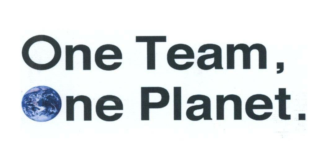 Mẫu nhãn hiệu One Team, One ne Planet.