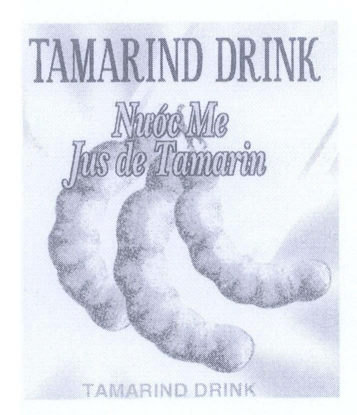 Mẫu nhãn hiệu TAMARIND DRINK Nước ME Jus de Tamarin TAMARIND DRINK