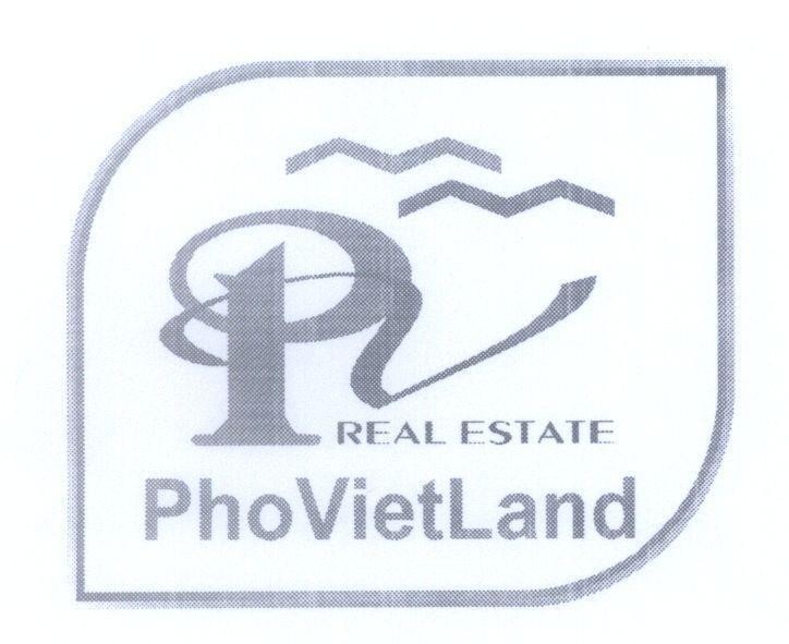 Mẫu nhãn hiệu PV PhoVietLand REAL ESTATE