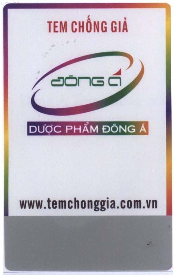 Mẫu nhãn hiệu Tem Chống Giả đông á Dược Phẩm Đông á www.TEMCHONGGIA.COM.VN