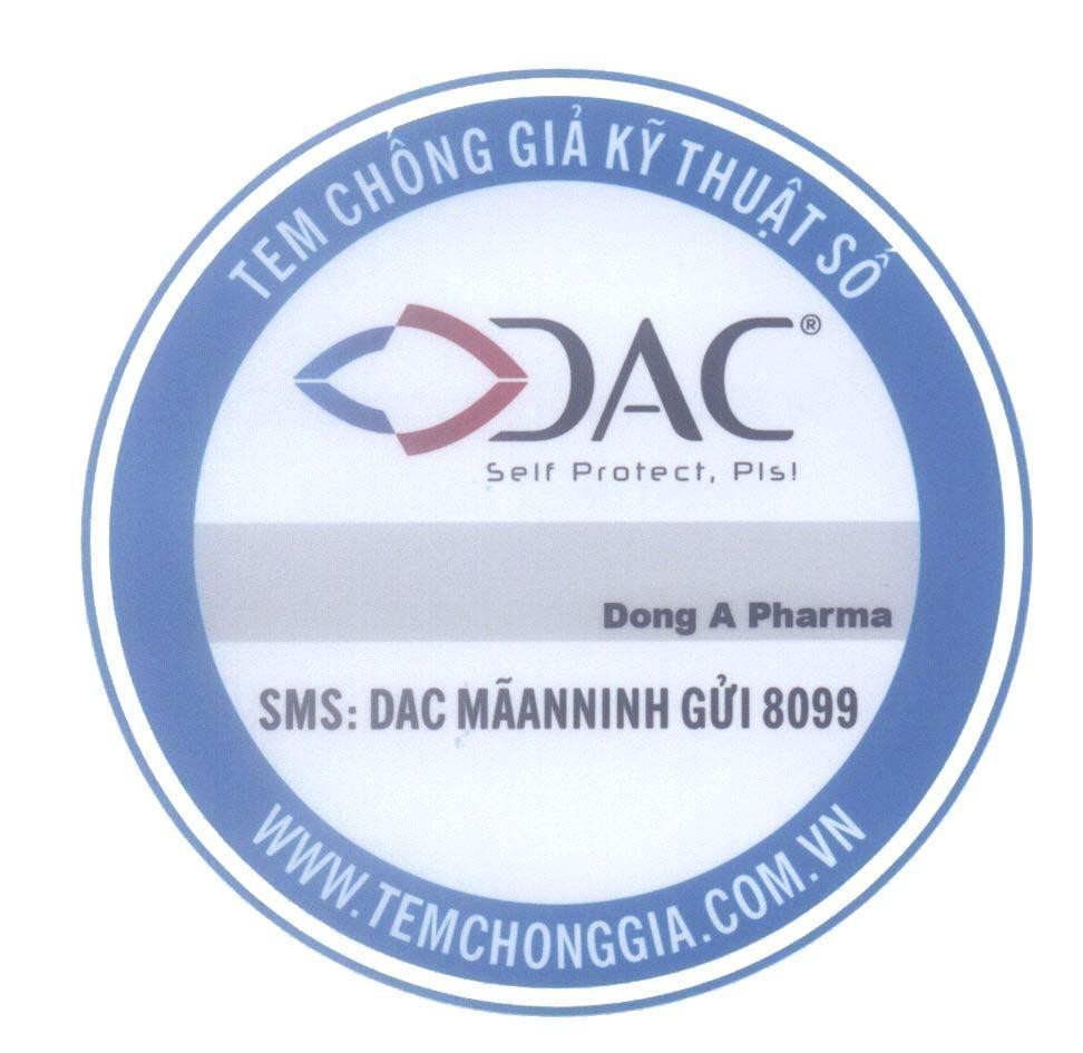 Mẫu nhãn hiệu AC Self Protect, Pis! Dong A Pharma Tem Chống Giả Kỹ Thuật Số WWW.TEMCHONGGIA.COM.VN