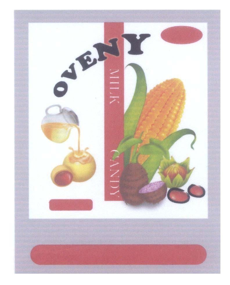 Mẫu nhãn hiệu OVENY MILK CANDY