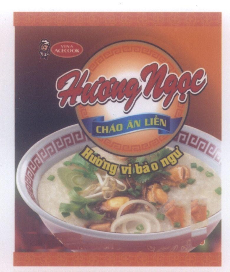 Mẫu nhãn hiệu Hương Ngọc VINA ACECOOK Cháo ăn liền Hương vị bào ngư