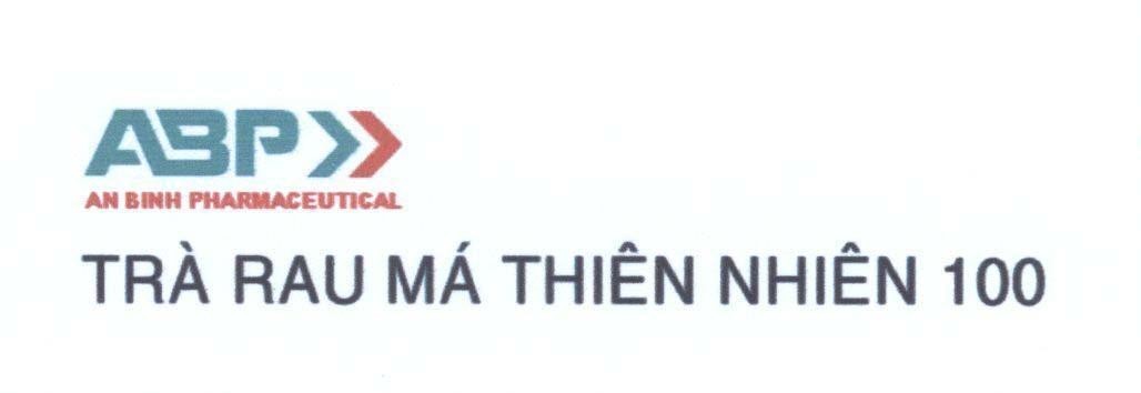 Mẫu nhãn hiệu ABP An Binh Pharmaceutical Trà rau má thiên nhiên 100